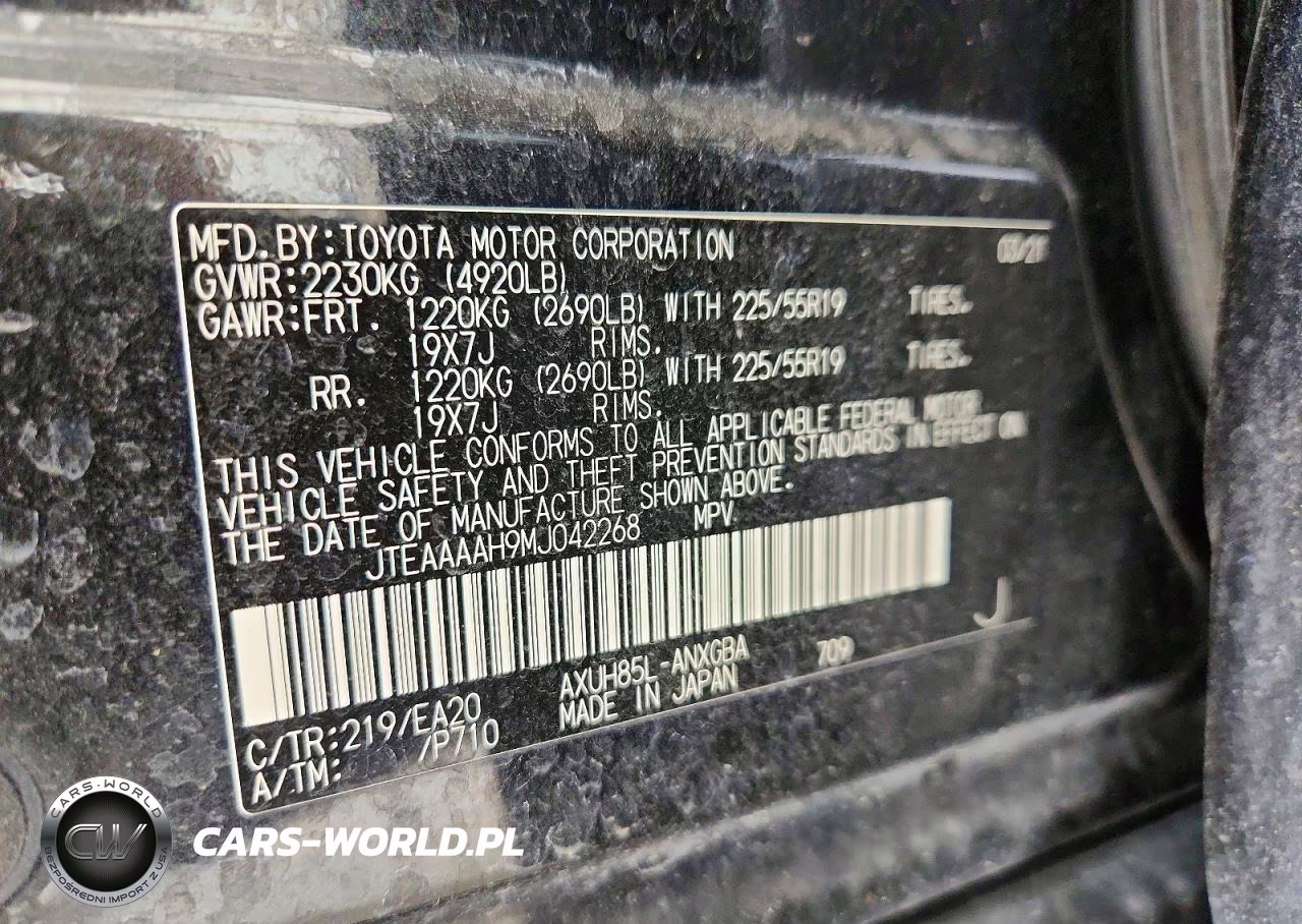 2021 Toyota Venza Xle VIN:JTEAAAAH9MJ042268 - 12