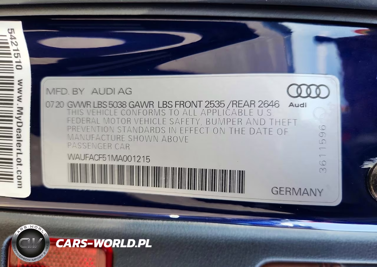 2021 Audi A5 Premium Plus 45 VIN:WAUFACF51MA001215 - 13