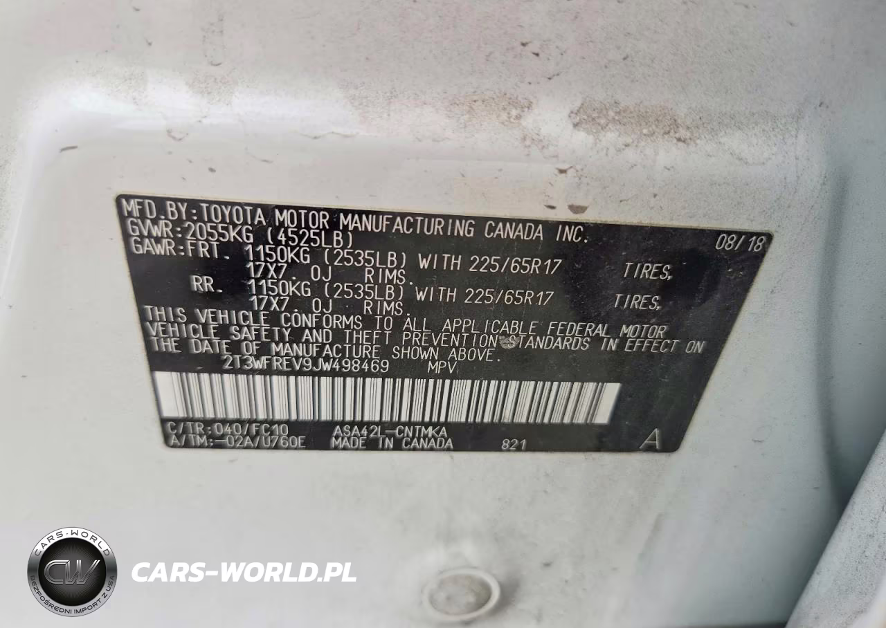 2018 Toyota Rav4 Xle VIN:2T3WFREV9JW498469 - 13