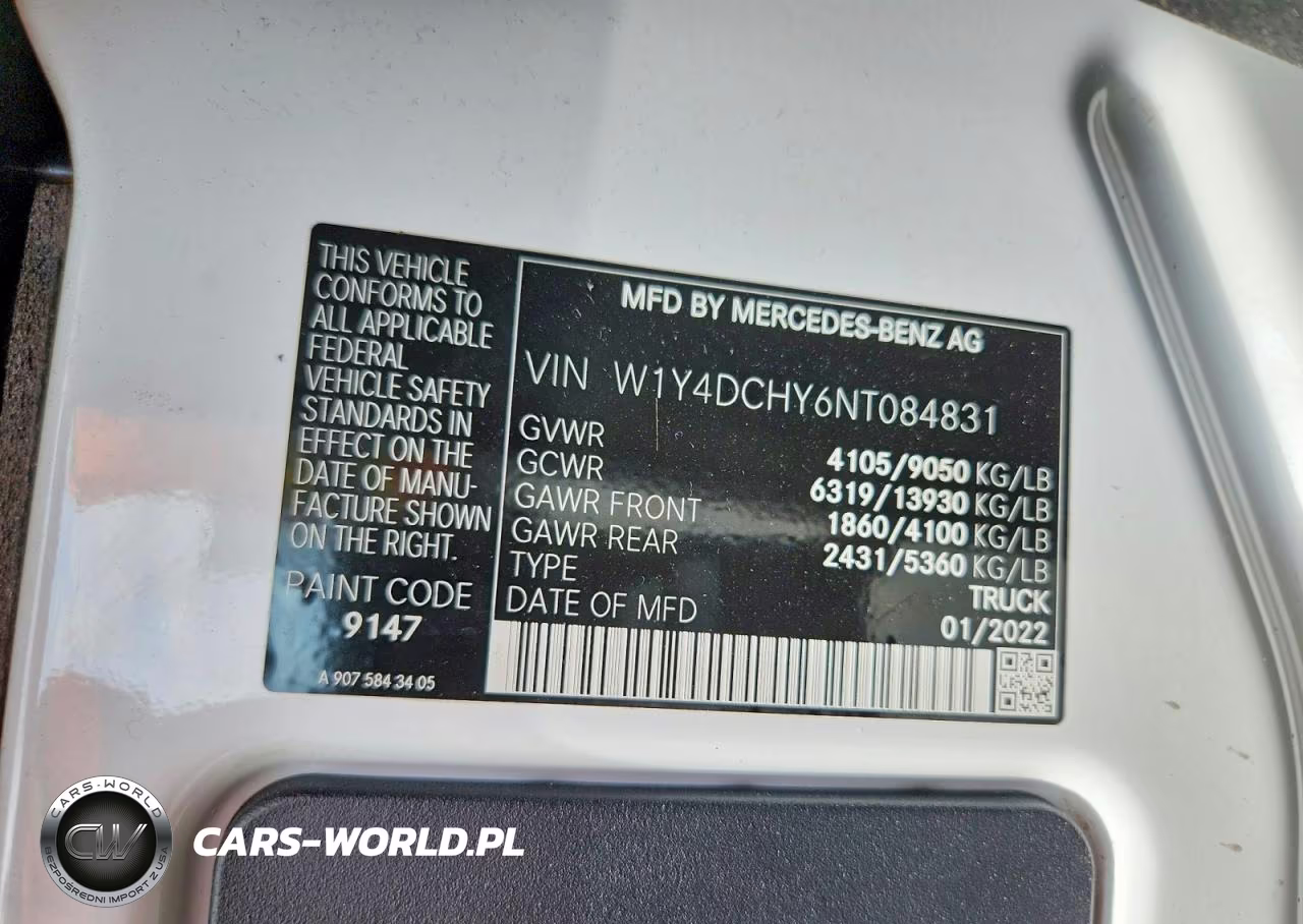2022 Mercedes-Benz Sprinter 2500 VIN:W1Y4DCHY6NT084831 - 13