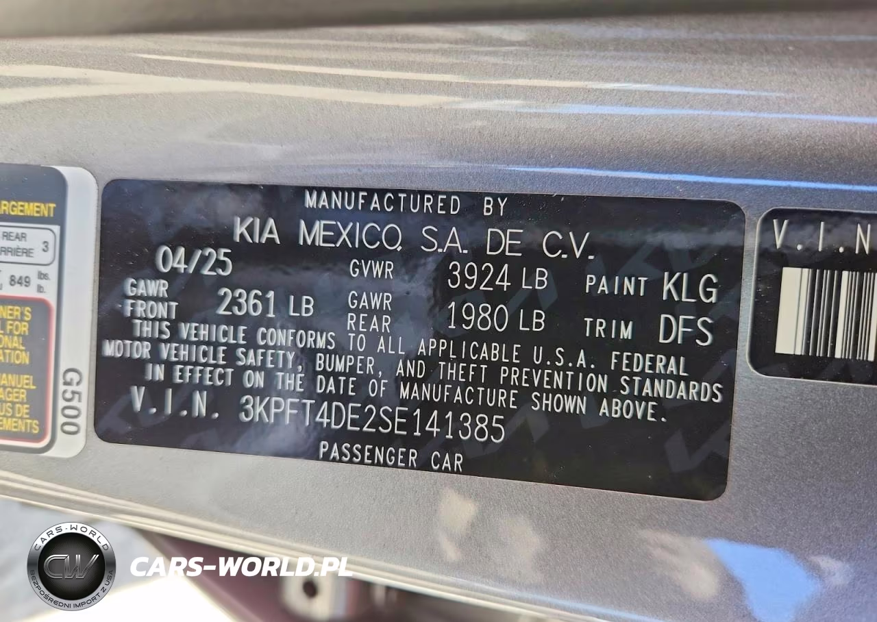 2025 Kia K4 Lxs VIN:3KPFT4DE2SE141385 - 12