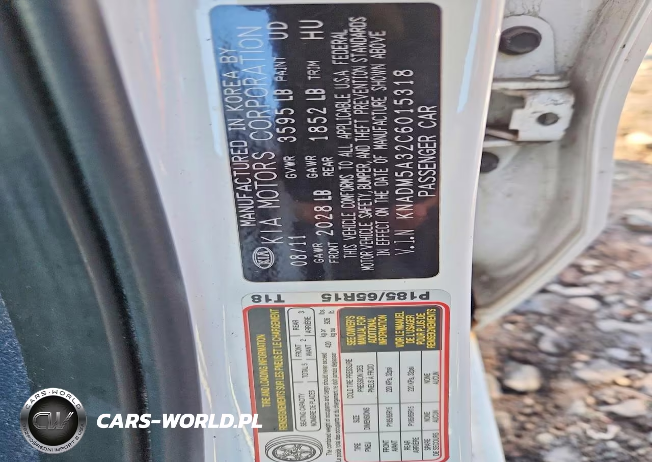 2012 Kia Rio Lx VIN:KNADM5A32C6015318 - 12