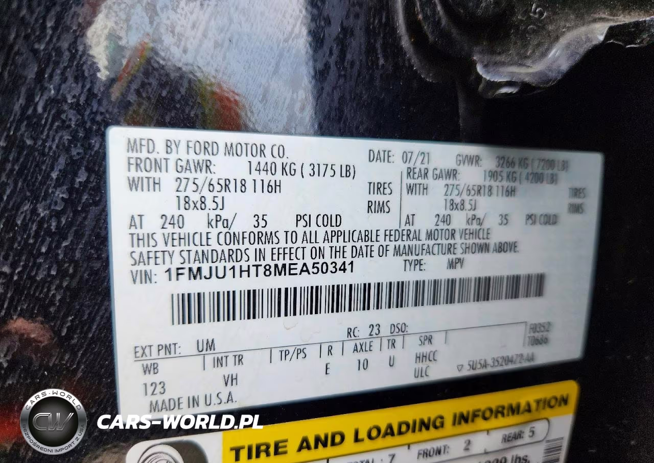 2021 Ford Expedition Xlt VIN:1FMJU1HT8MEA50341 - 12