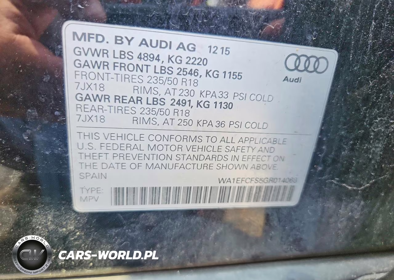 2016 Audi Q3 Premium Plus VIN:WA1EFCFS5GR014068 - 13