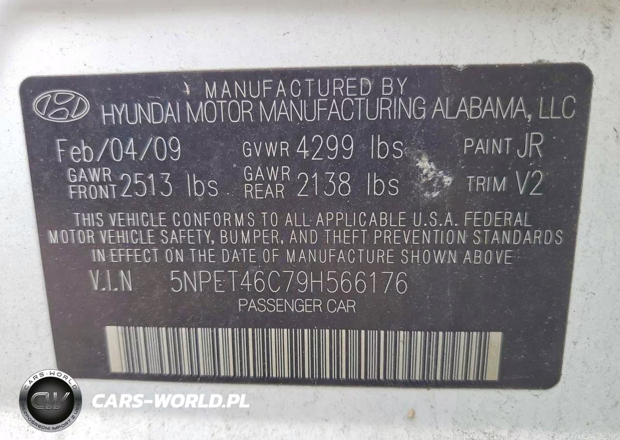 2009 Hyundai Sonata Gls VIN:5NPET46C79H566176 - 13