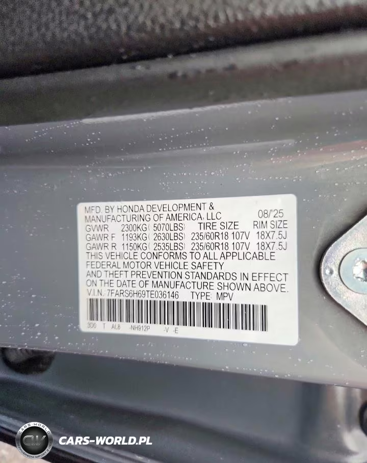 2026 Honda Cr-V Trailsport VIN:7FARS6H69TE036146 - 13
