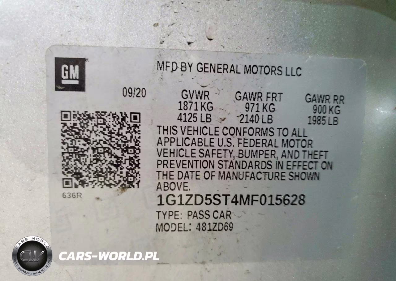 2021 Chevrolet Malibu Lt VIN:1G1ZD5ST4MF015628 - 12