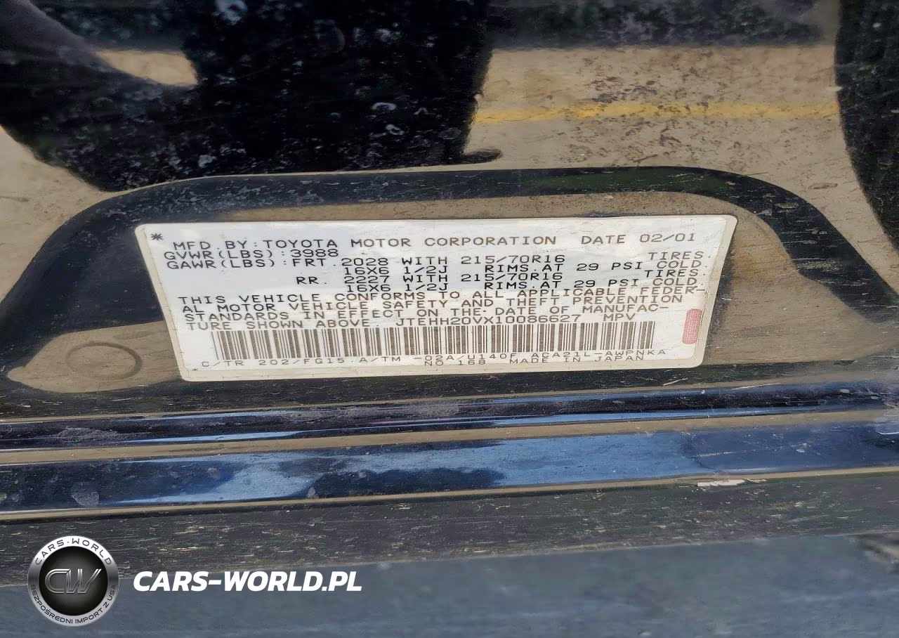 2001 Toyota Rav4 Base VIN:JTEHH20VX10086627 - 13