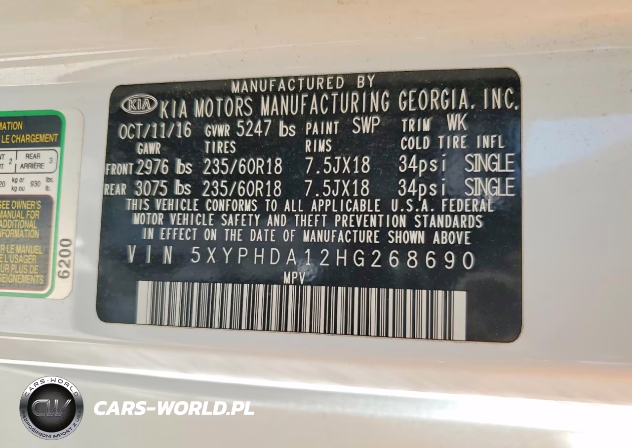 2017 Kia Sorento Ex VIN:5XYPHDA12HG268690 - 13