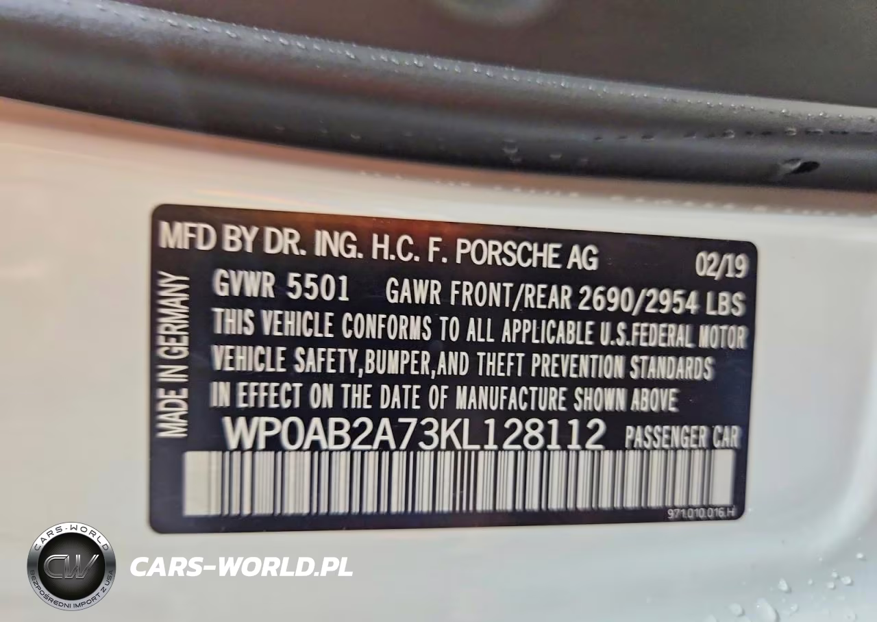 2019 Porsche Panamera 4S VIN:WP0AB2A73KL128112 - 12