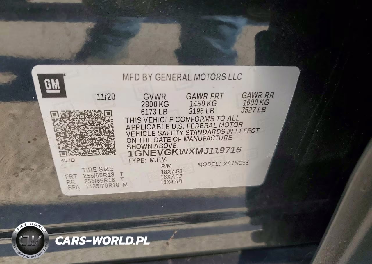 2021 Chevrolet Traverse Lt VIN:1GNEVGKWXMJ119716 - 13