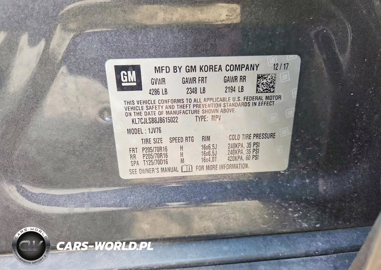 2018 Chevrolet Trax 1Lt VIN:KL7CJLSB8JB615022 - 12