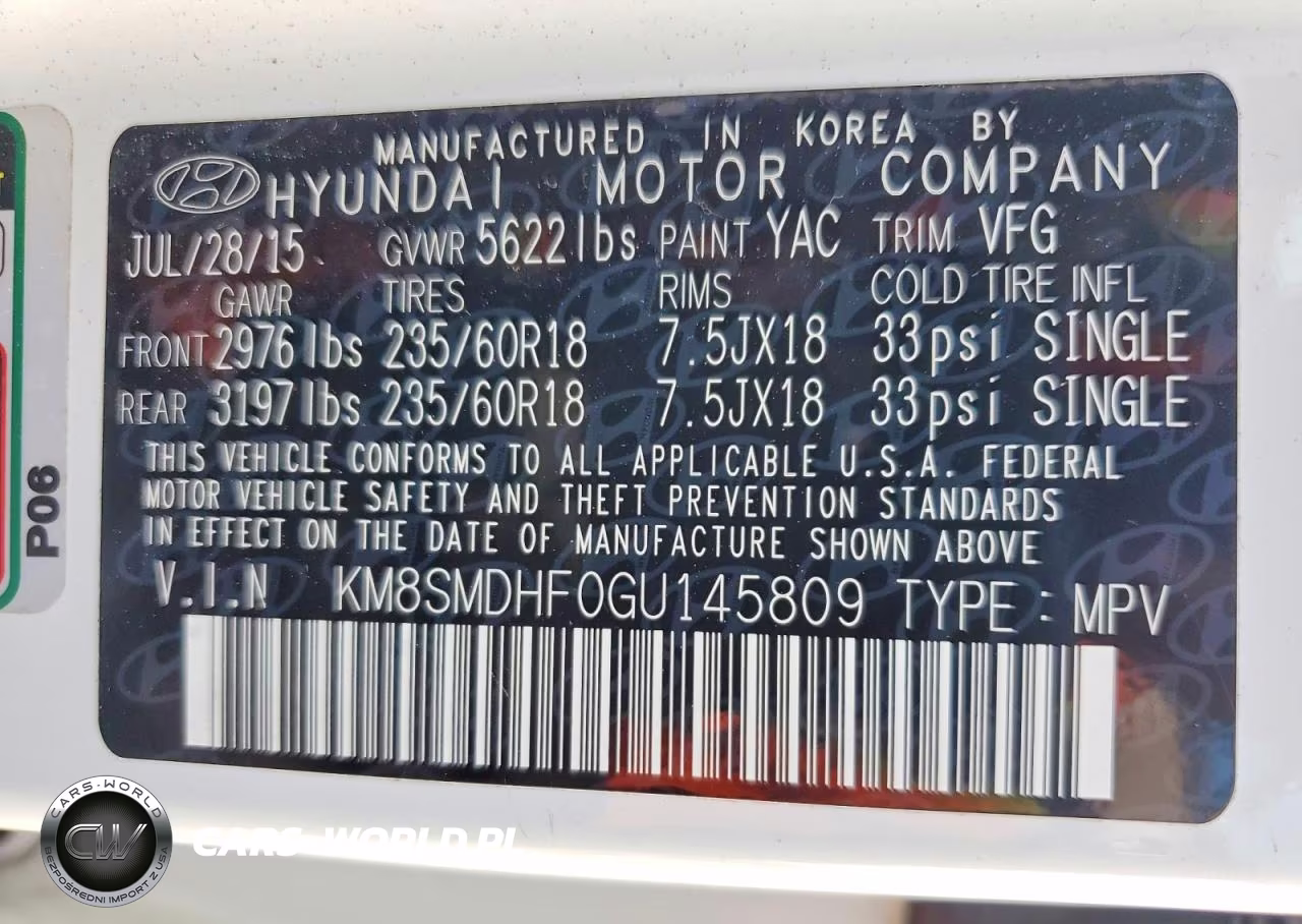 2016 Hyundai Santa Fe Se VIN:KM8SMDHF0GU145809 - 13