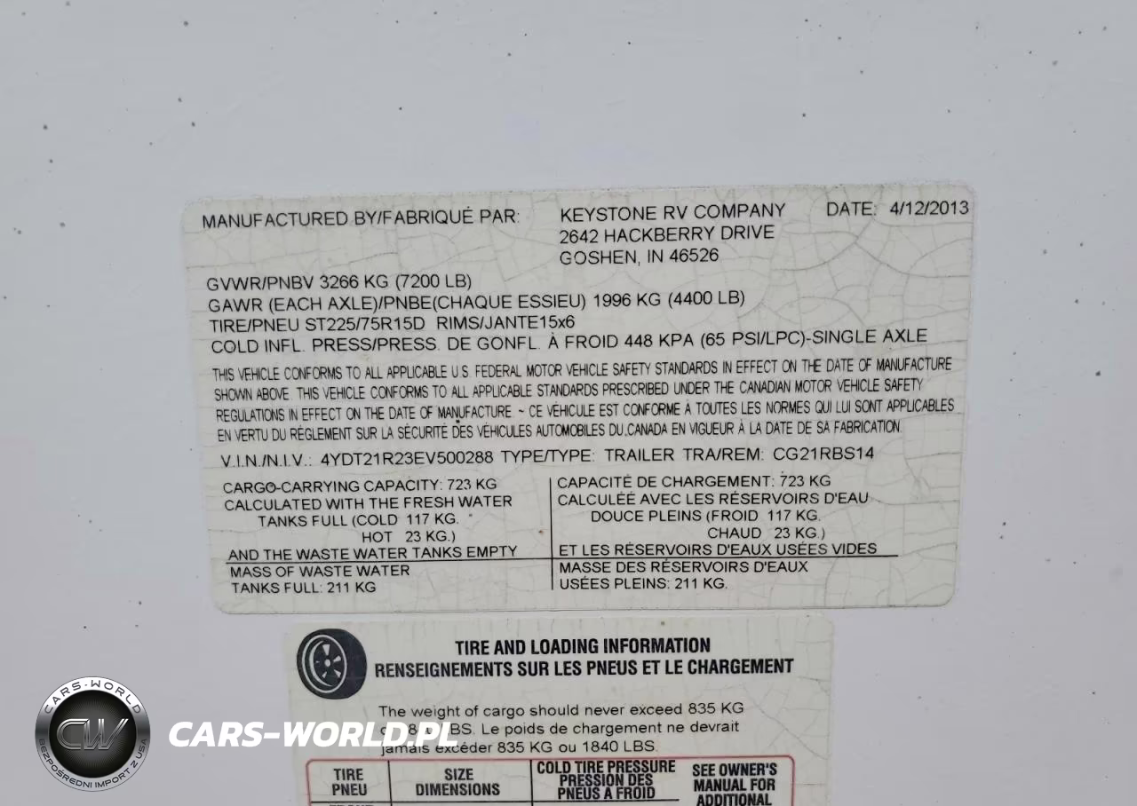 2014 Keystone Cougar Camper VIN:4YDT21R23EV500288 - 10