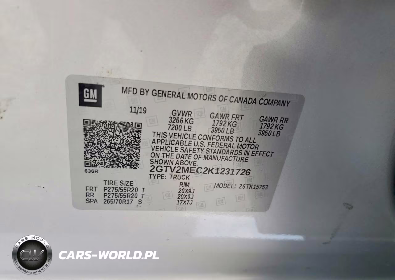 2019 GMC Sierra Limited K1500 Sle VIN:2GTV2MEC2K1231726 - 12