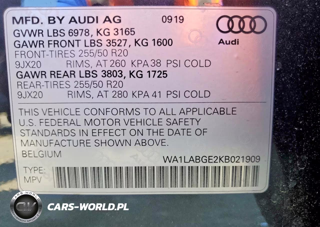 2019 Audi E-Tron Premium Plus VIN:WA1LABGE2KB021909 - 13
