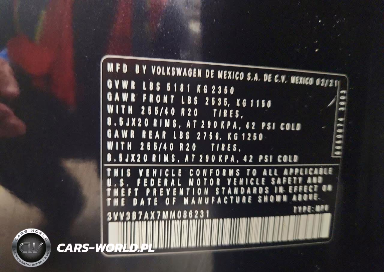 2021 Volkswagen Tiguan Se VIN:3VV3B7AX7MM086231 - 13