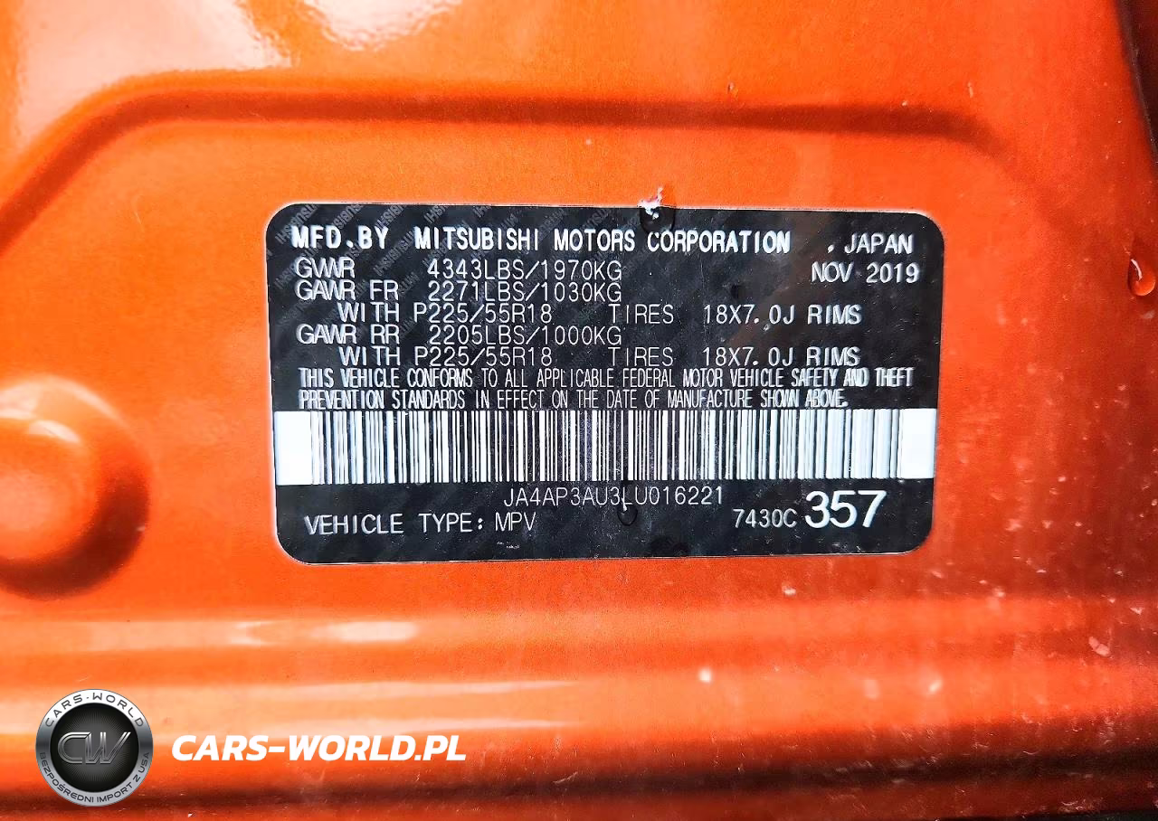 2020 Mitsubishi Outlander Sport Es VIN:JA4AP3AU3LU016221 - 13