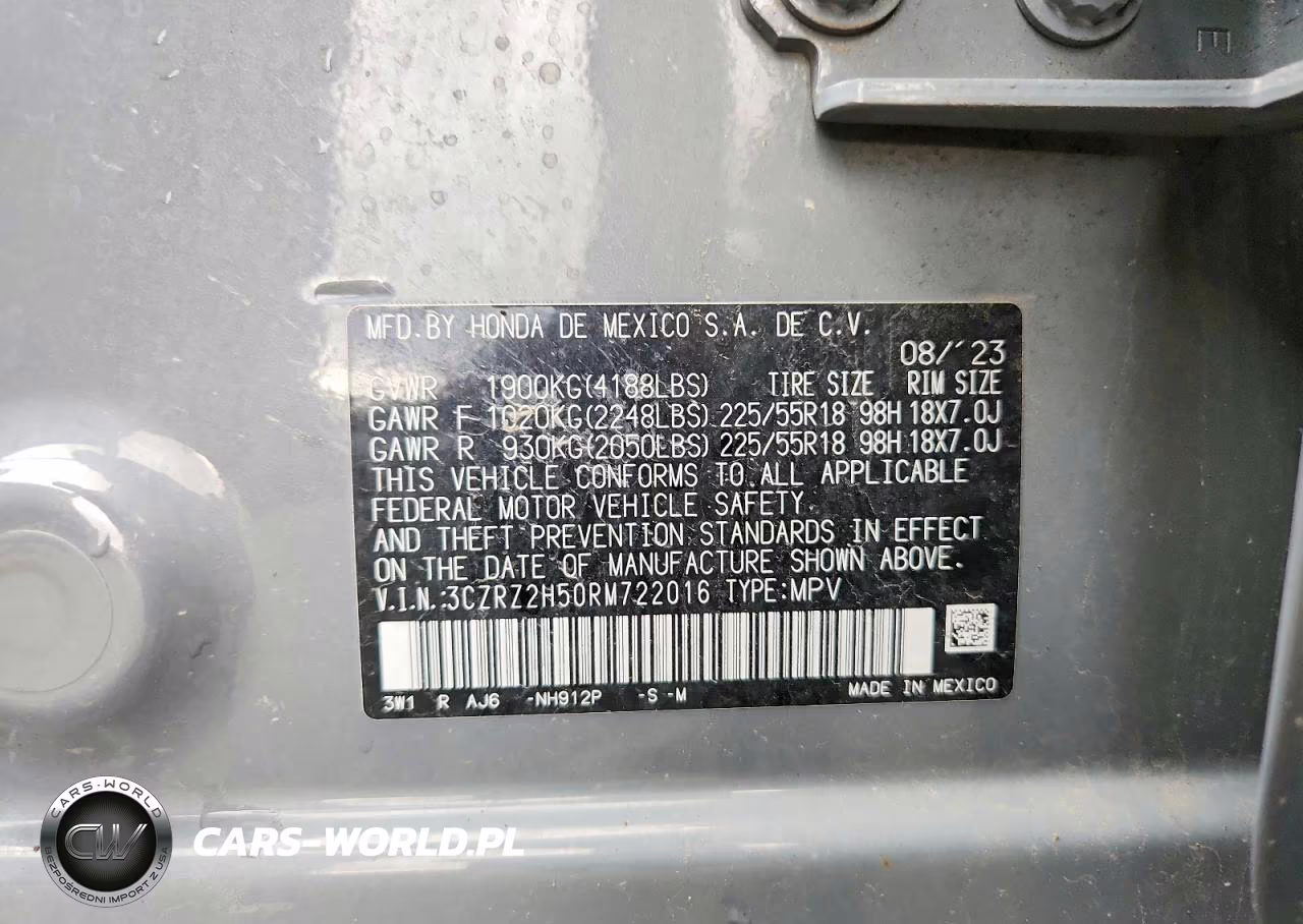 2024 Honda Hr-V Sport VIN:3CZRZ2H50RM722016 - 13