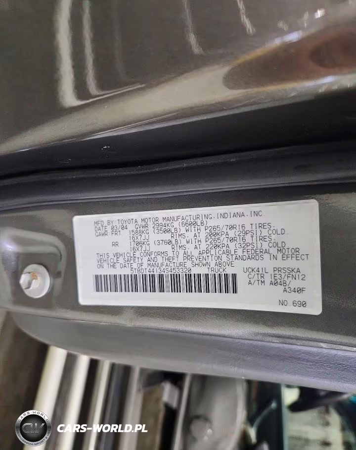 2004 Toyota Tundra Sr5 VIN:5TBDT44134S453320 - 12