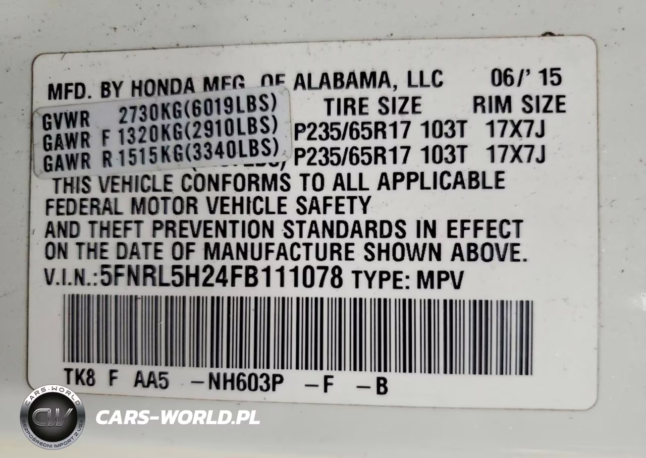 2015 Honda Odyssey Lx VIN:5FNRL5H24FB111078 - 13