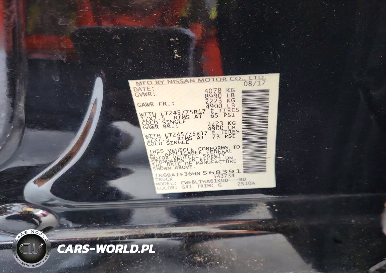 2017 Nissan Titan Xd Sv VIN:1N6BA1F36HN568391 - 12