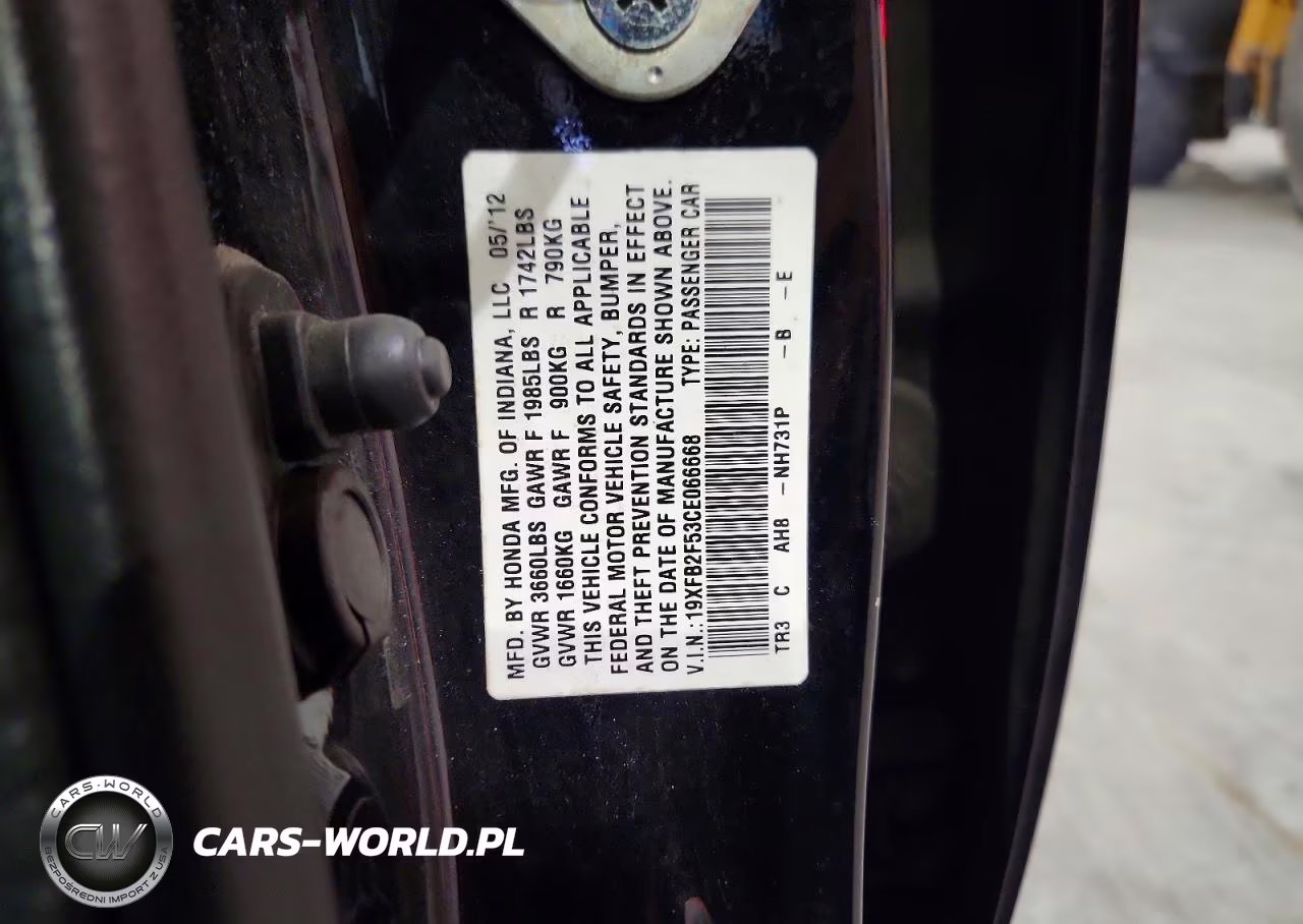 2012 Honda Civic Lx VIN:19XFB2F53CE066668 - 12