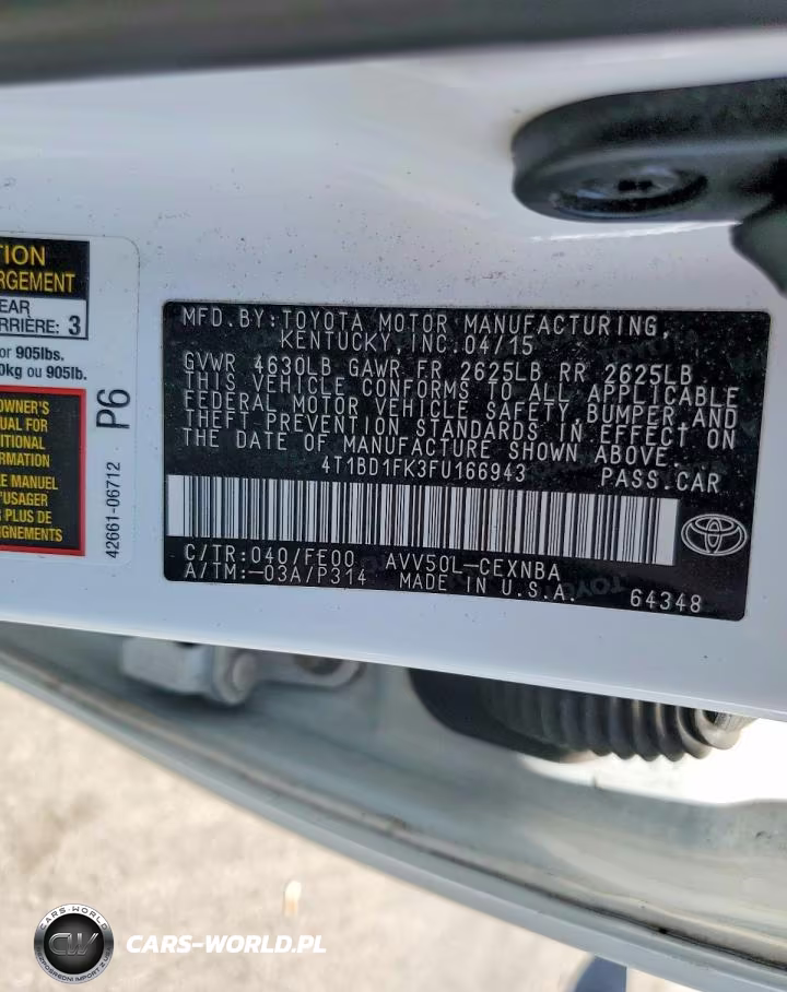 2015 Toyota Camry Hybrid Le VIN:4T1BD1FK3FU166943 - 12