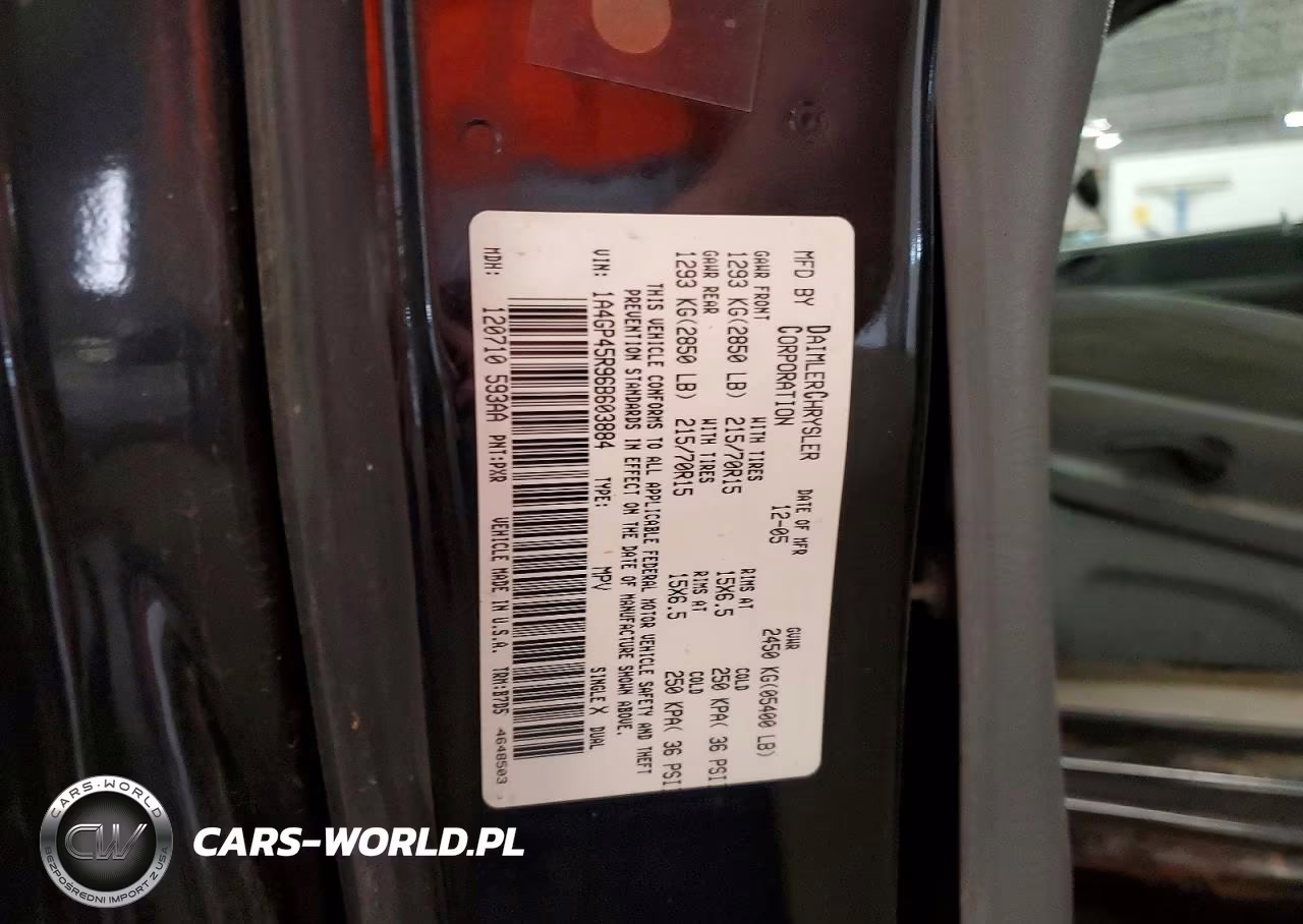 2006 Chrysler Town And Country Base VIN:1A4GP45R96B603884 - 14