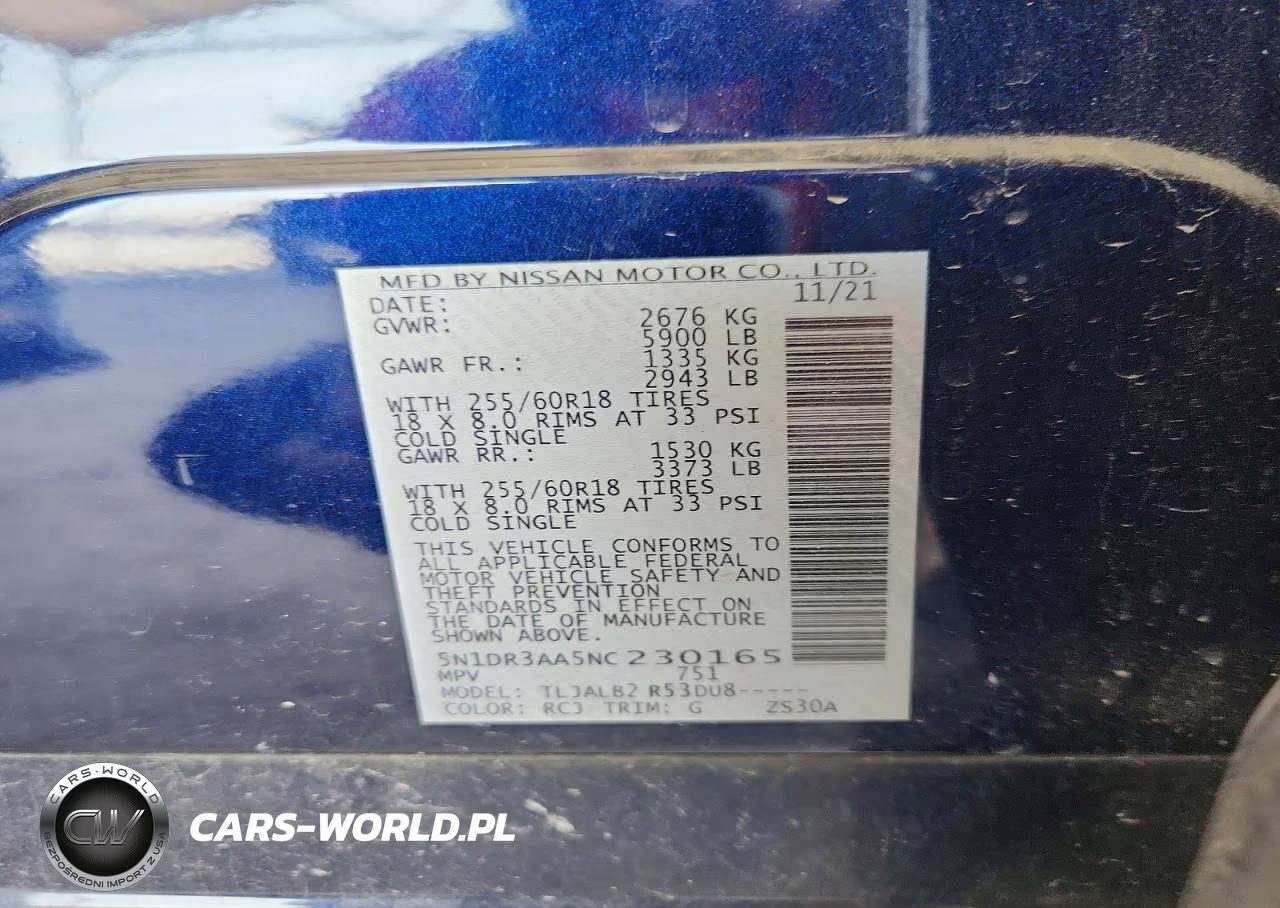 2022 Nissan Pathfinder S VIN:5N1DR3AA5NC230165 - 12