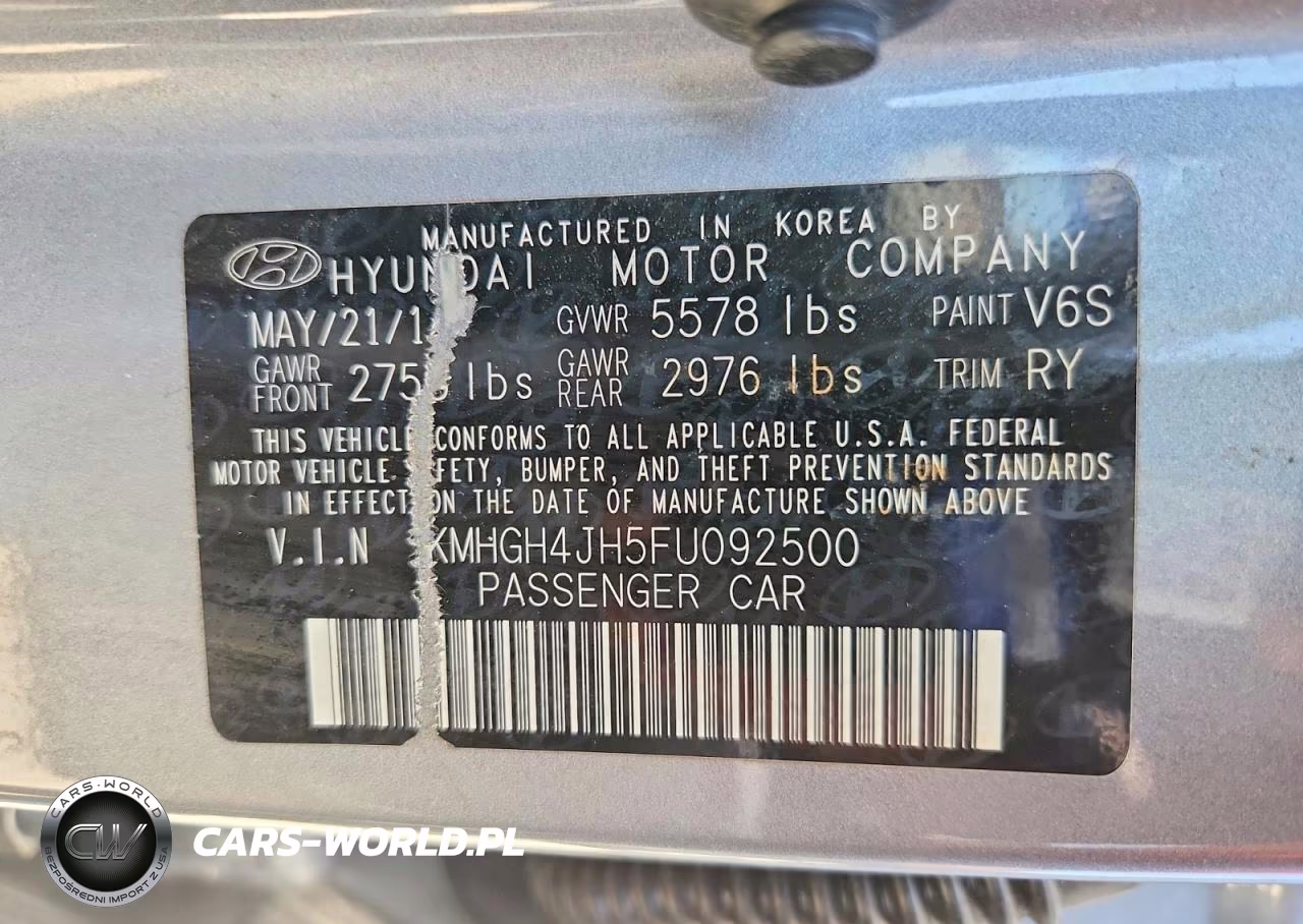 2015 Hyundai Equus Signature VIN:KMHGH4JH5FU092500 - 12