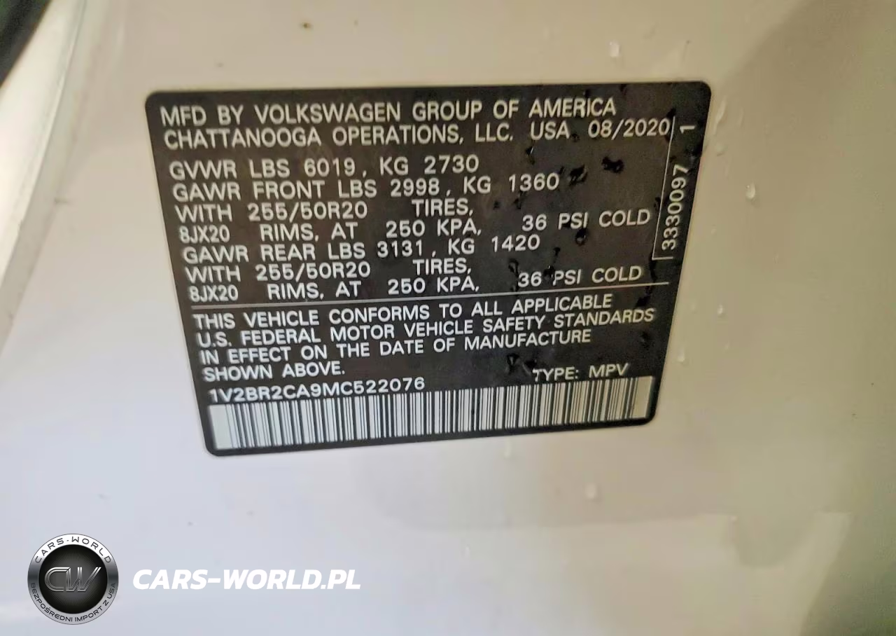 2021 Volkswagen Atlas Sel VIN:1V2BR2CA9MC522076 - 13