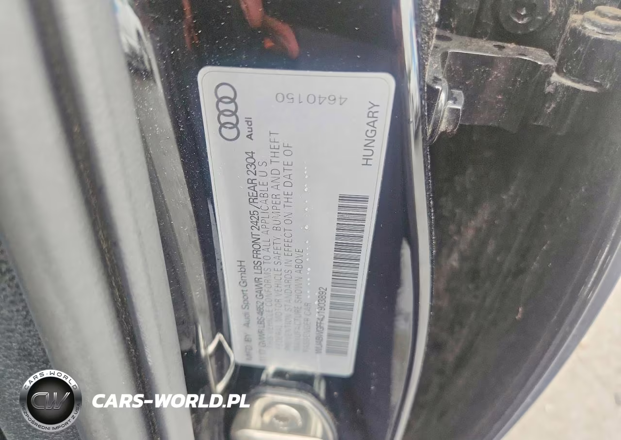 2018 Audi Rs3 VIN:WUABWGFF4J1903892 - 13