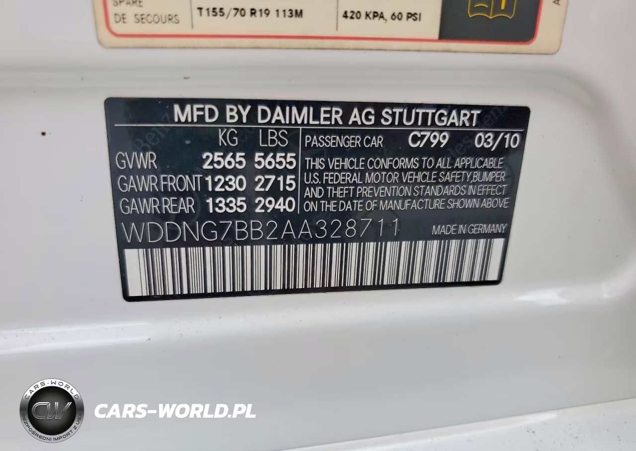 2010 Mercedes-Benz S 550 VIN:WDDNG7BB2AA328711 - 12