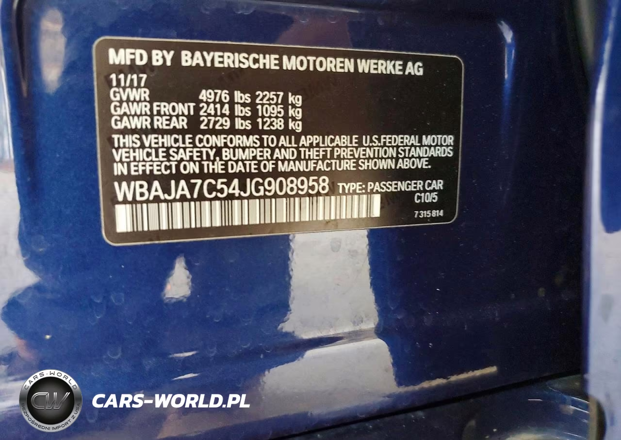 2018 BMW 530 Xi VIN:WBAJA7C54JG908958 - 13