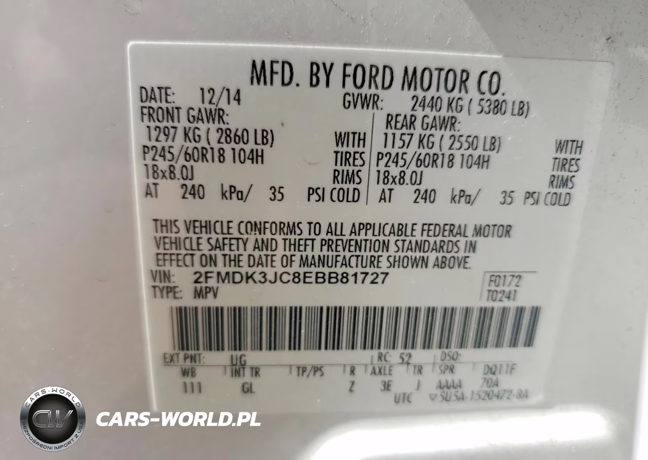 2014 Ford Edge Sel VIN:2FMDK3JC8EBB81727 - 12