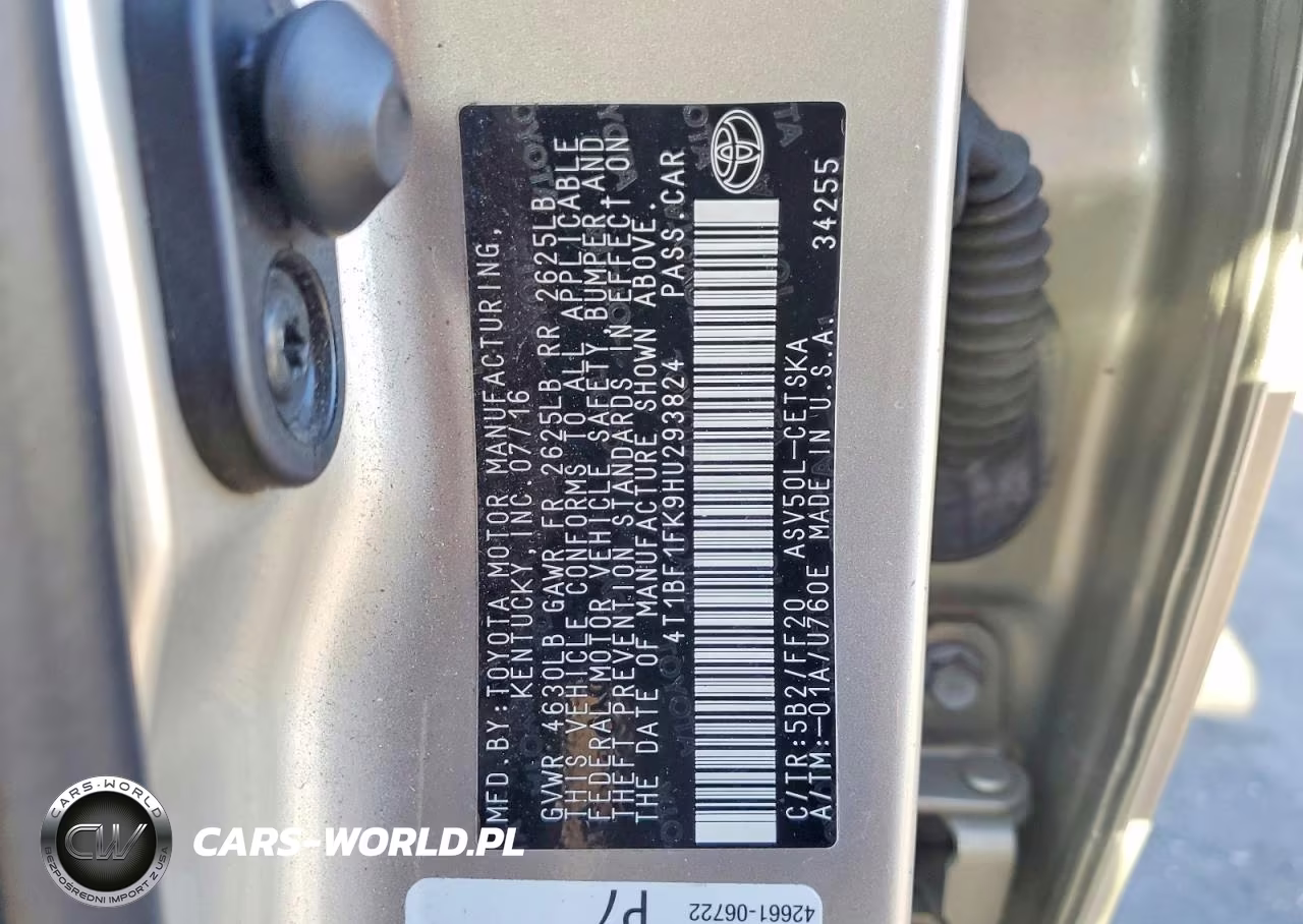 2017 Toyota Camry Se VIN:4T1BF1FK9HU293824 - 12