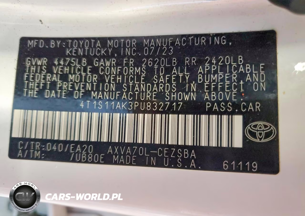 2023 Toyota Camry Se VIN:4T1S11AK3PU832717 - 12