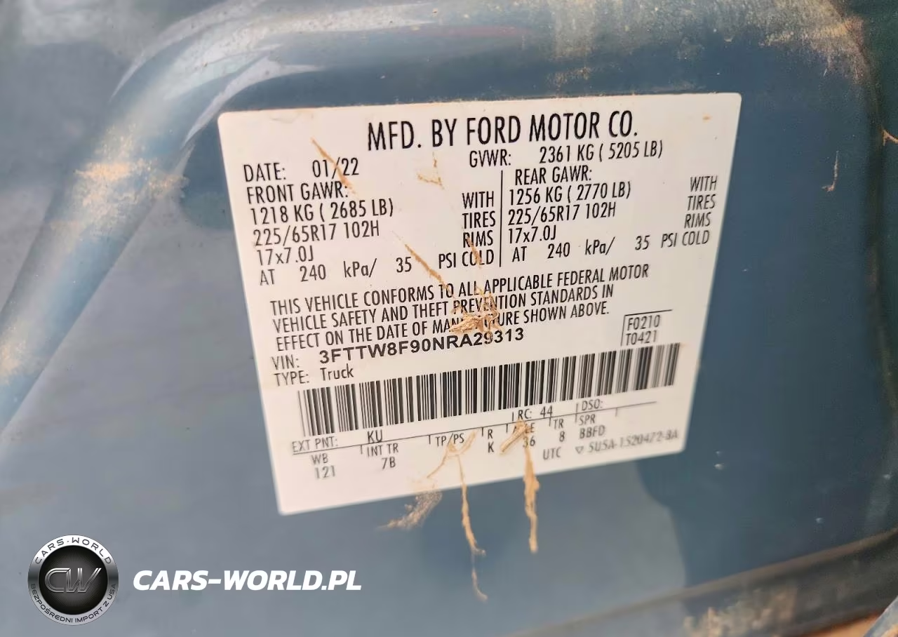 2022 Ford Maverick Xl VIN:3FTTW8F90NRA29313 - 12