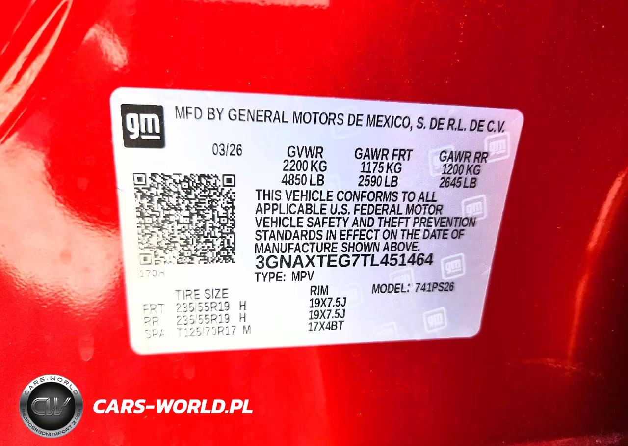 2026 Chevrolet Equinox Rs VIN:3GNAXTEG7TL451464 - 14