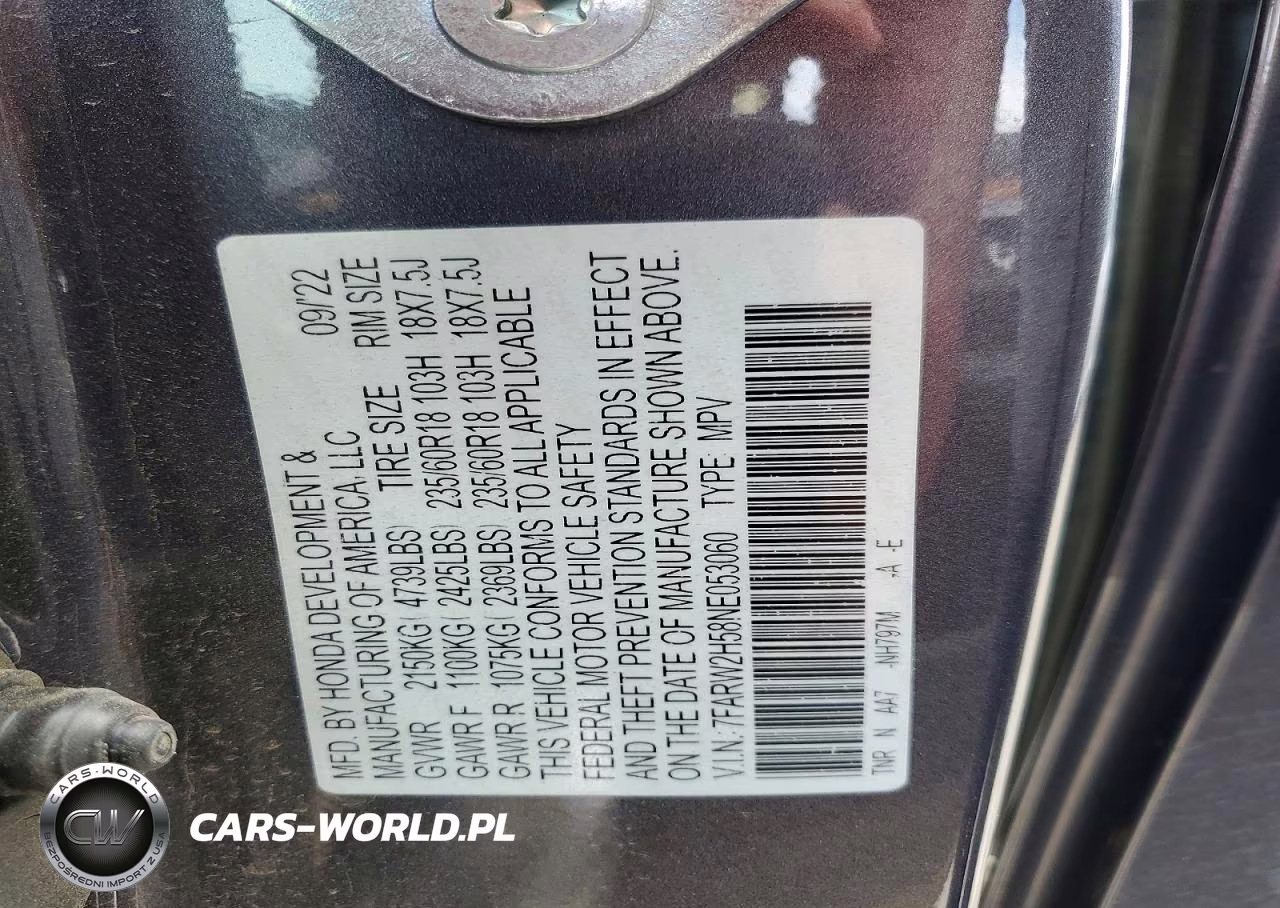 2022 Honda Cr-V Ex VIN:7FARW2H58NE053060 - 14