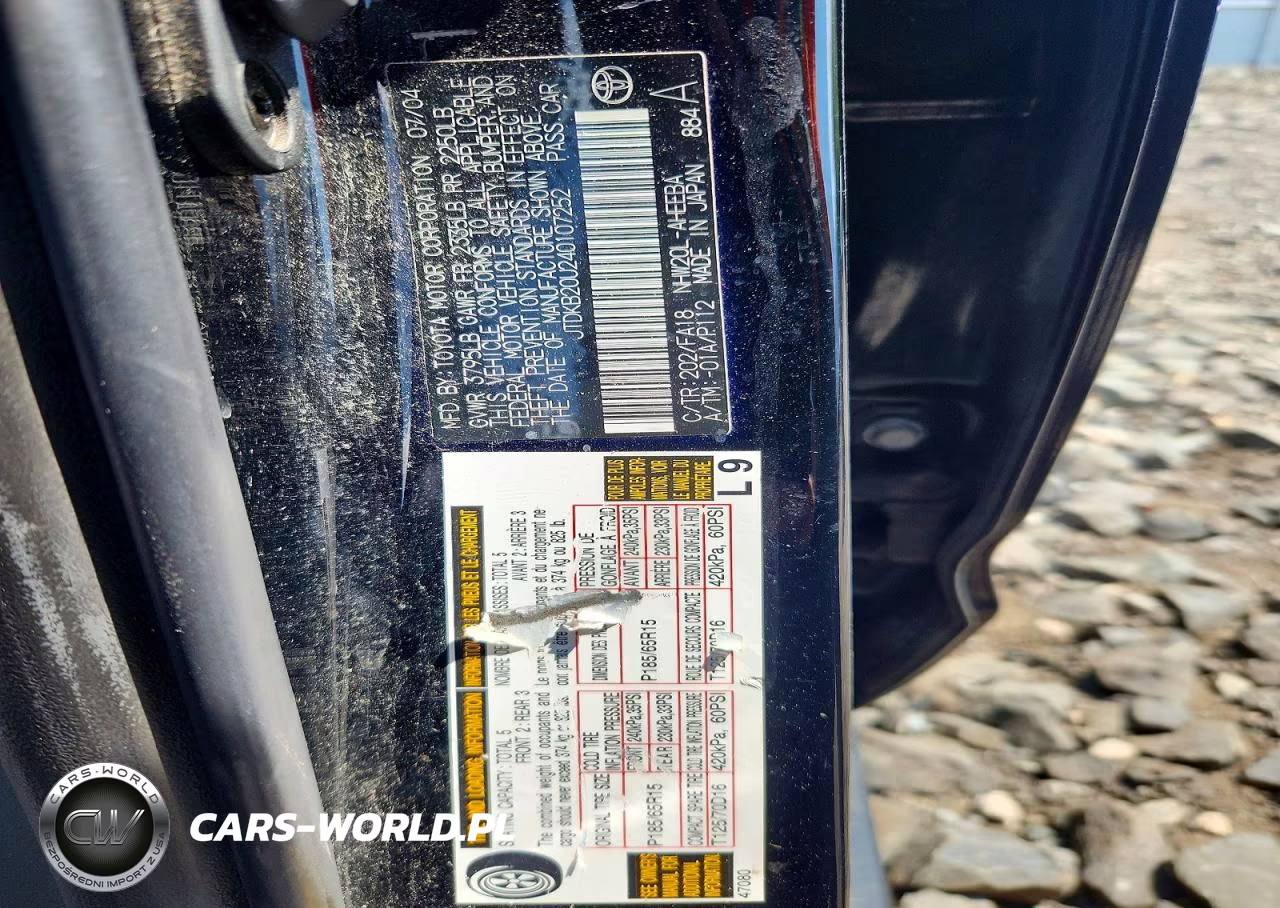 2004 Toyota Prius Base VIN:JTDKB20U240107252 - 12
