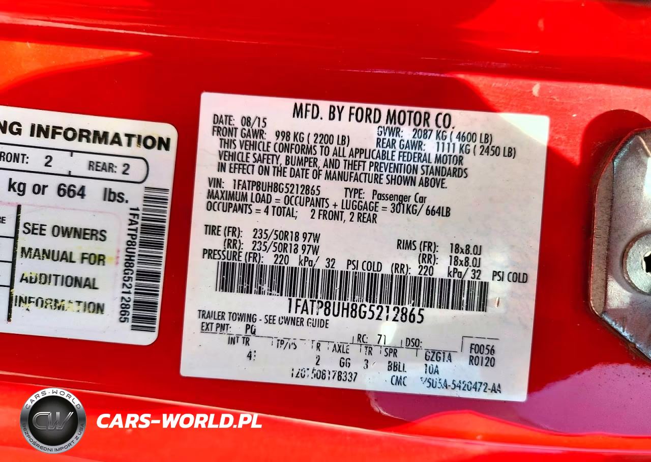 2016 Ford Mustang VIN:1FATP8UH8G5212865 - 12