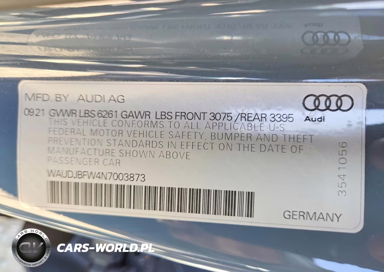 2022 Audi E-Tron Gt Prestige VIN:WAUDJBFW4N7003873 - 12