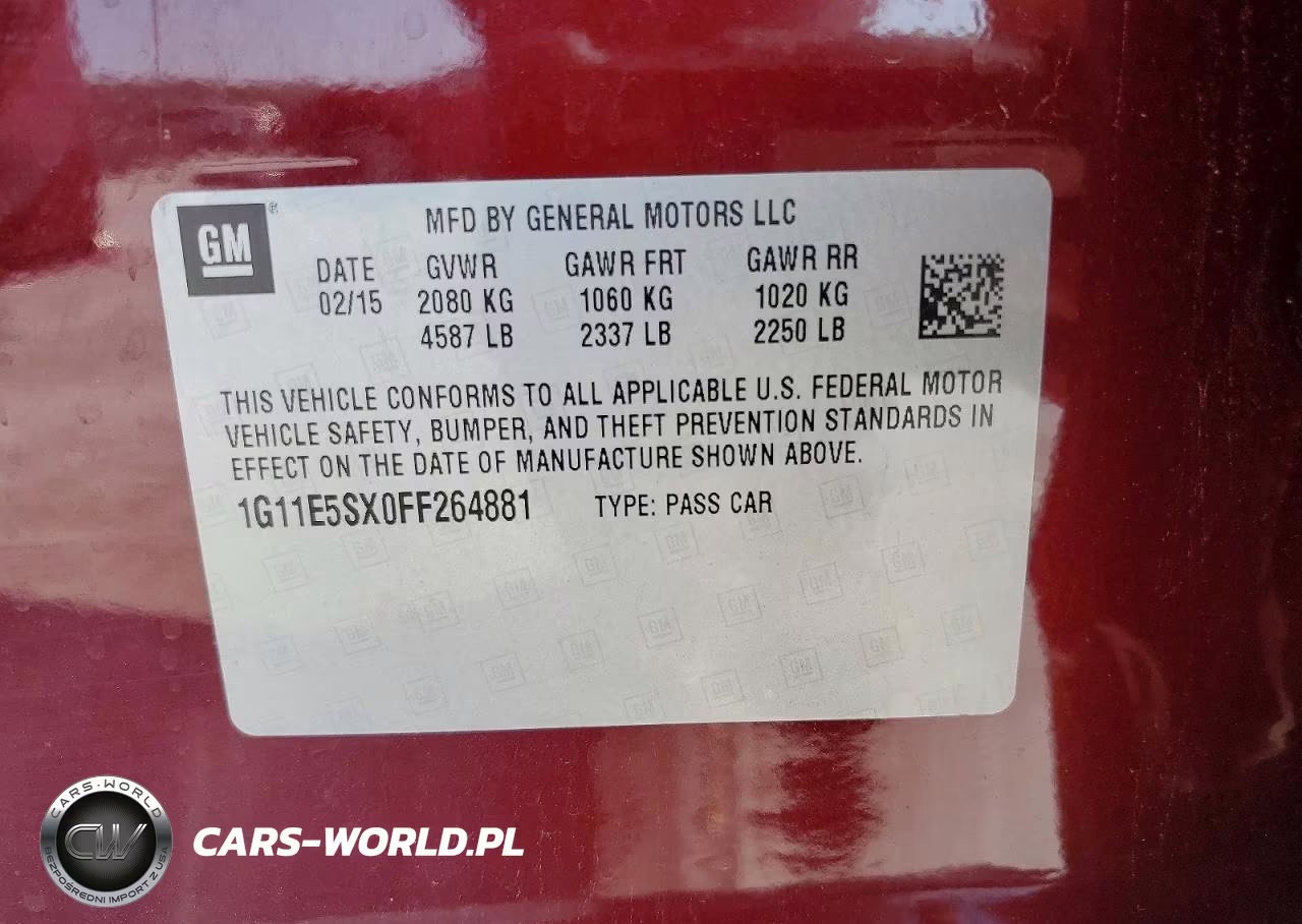 2015 Chevrolet Malibu 2Lt VIN:1G11E5SX0FF264881 - 12
