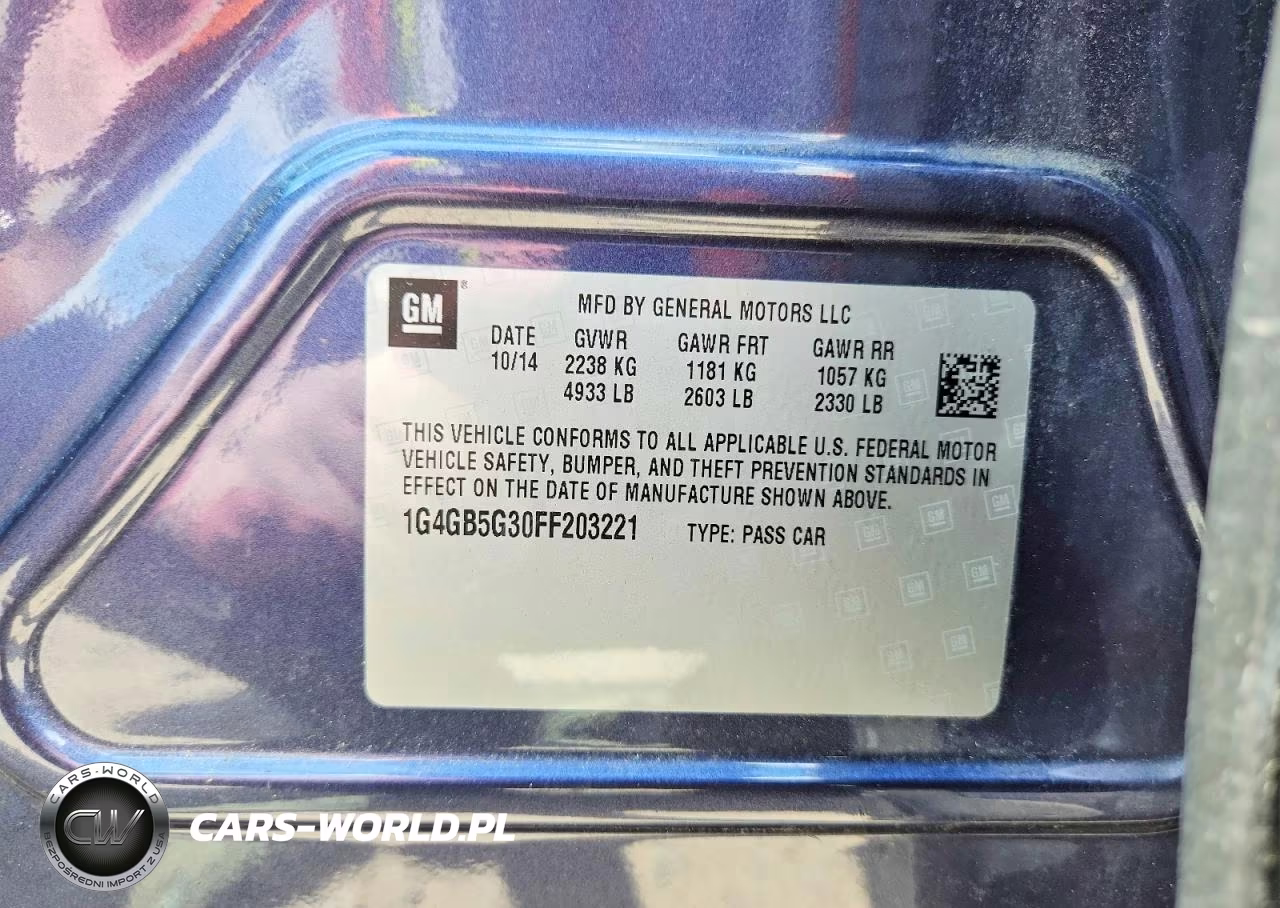 2015 Buick Lacrosse VIN:1G4GB5G30FF203221 - 12