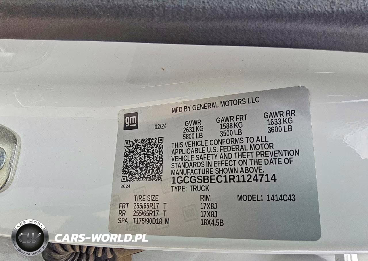 2024 Chevrolet Colorado VIN:1GCGSBEC1R1124714 - 12