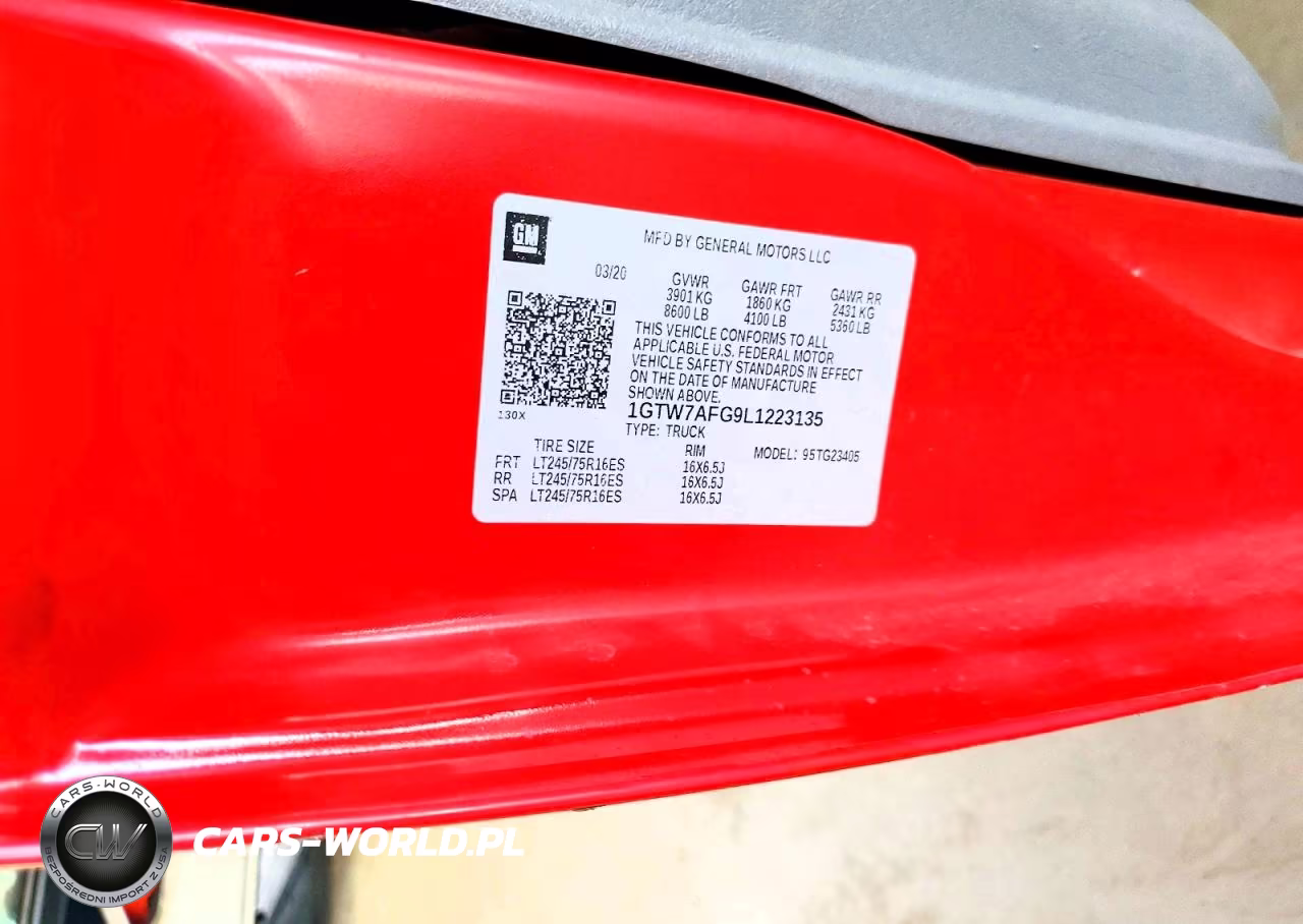 2020 GMC Savana G2500 VIN:1GTW7AFG9L1223135 - 13