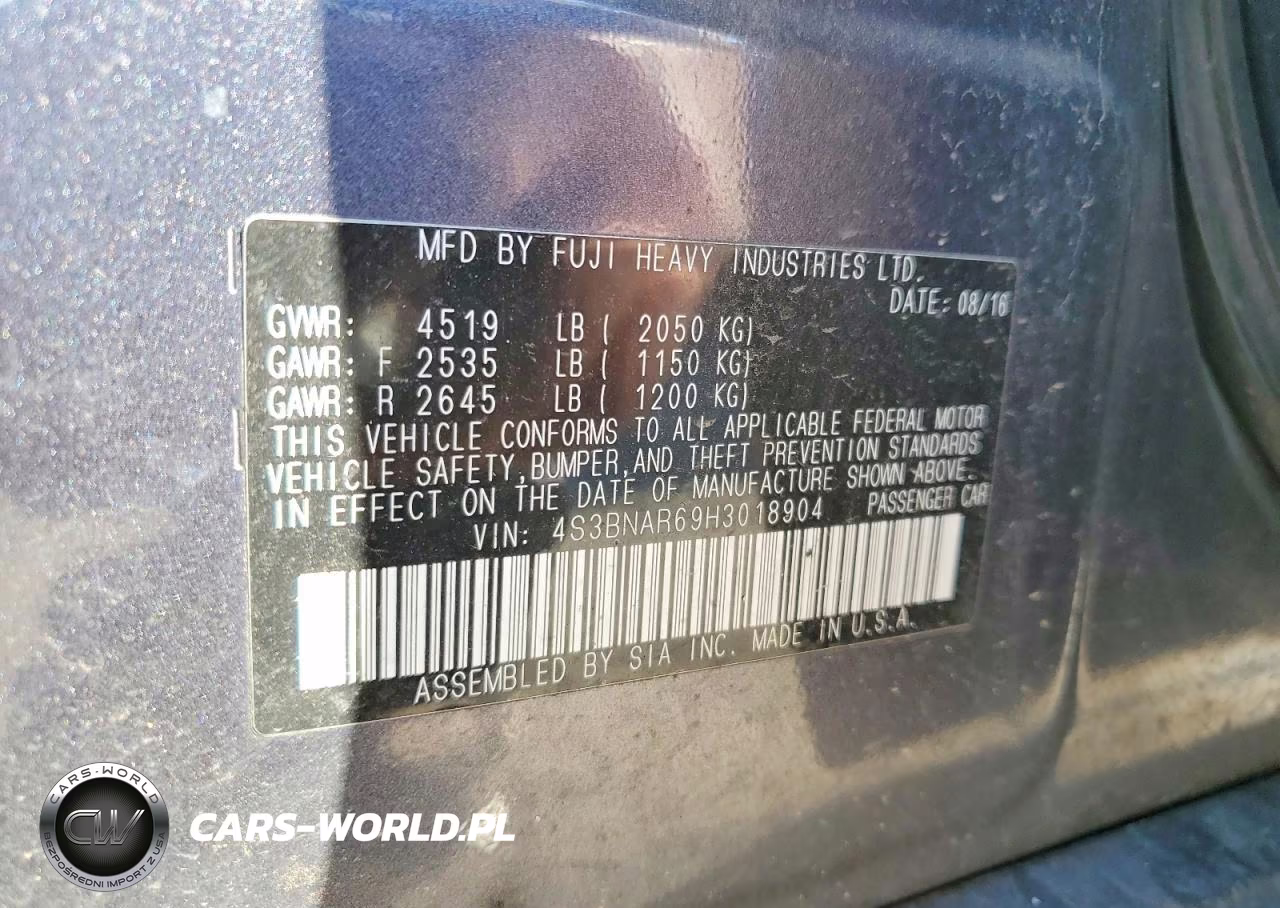 2017 Subaru Legacy Sport VIN:4S3BNAR69H3018904 - 13