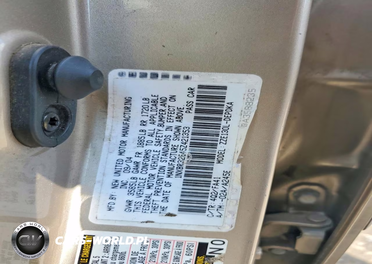 2005 Toyota Corolla Ce VIN:1NXBR32E45Z421353 - 12
